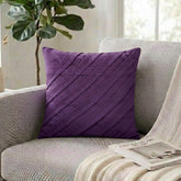Contemporary Purple - Purple Faux Suede Decorative Euro Sham