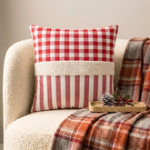 Jolly Santa - Red Cotton Decorative Throw Cushion Cover
