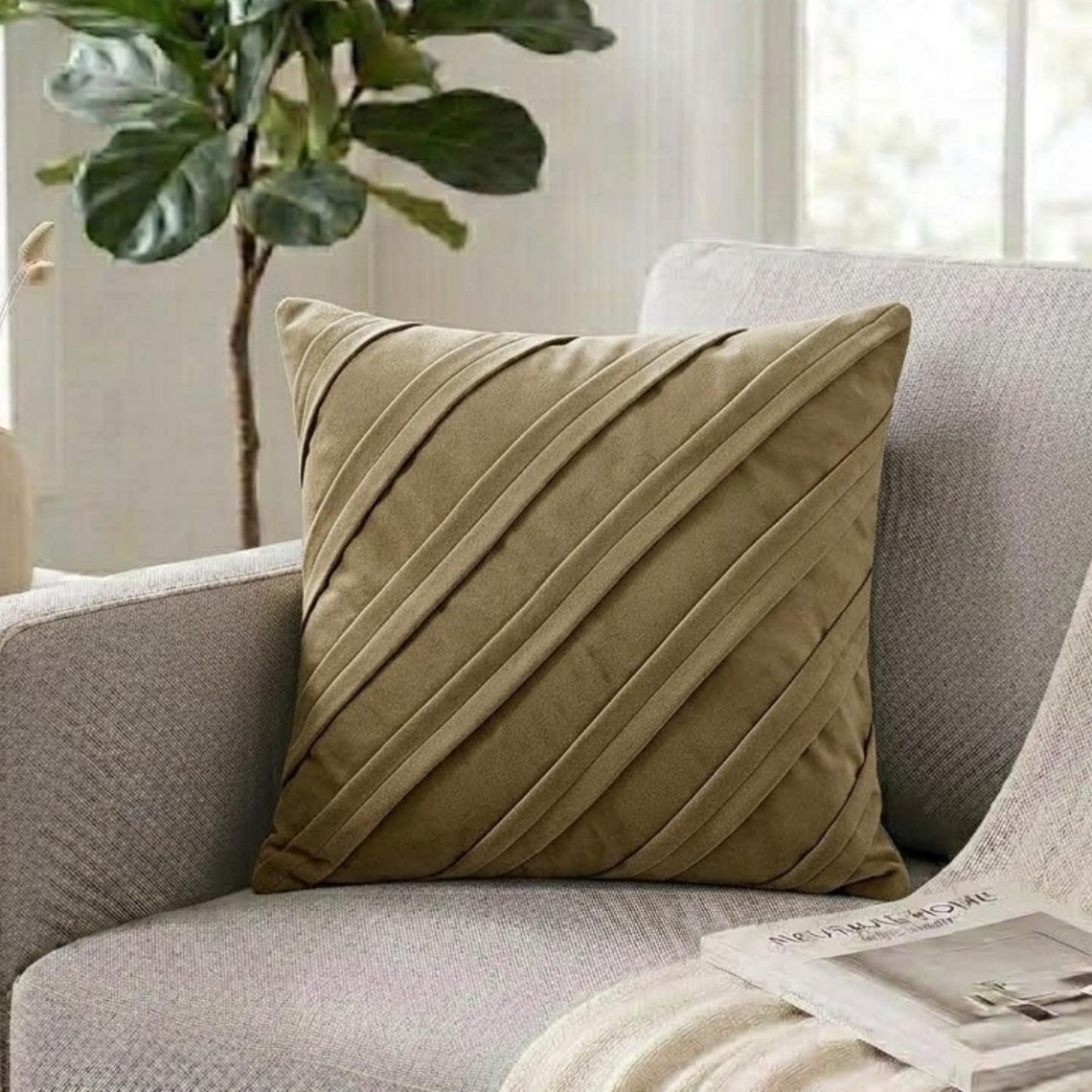 Contemporary Dark Beige Euro Sham