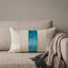 Swathe Turquoise Lumbar Pillow Cover