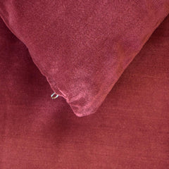 Velvet Cranberry Decorative Bed Runner and Cushion Cover - Cranberry Velvet