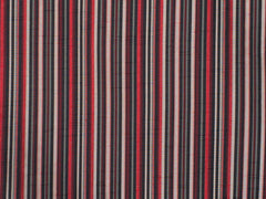Broadway Red Stripes Printed Velvet Fabric By The Metre