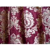 Ruby Royal Damask Jacquard Weave Fabric By The Metre