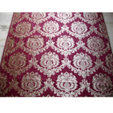 Ruby Royal Damask Jacquard Weave Fabric By The Metre