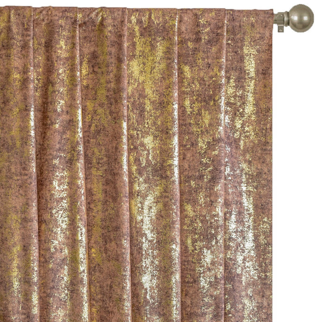 Brown Gold Foil Printed Fabric By The Metre, Printed Textured Fabric, Velvet