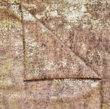 Brown Gold Foil Printed Fabric By The Metre, Printed Textured Fabric, Velvet