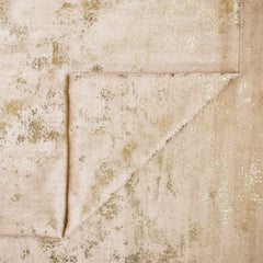 Cream Gold Foil Printed Fabric By The Metre, Printed Textured Fabric, Velvet