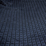 Geometric Navy Blue Velvet Fabric By The Metre, Jacquard Velvet Fabric