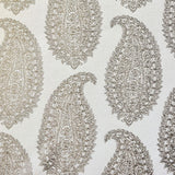 Grey Paisley Woven Fabric By The Metre, Cotton Fabric