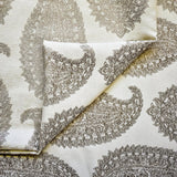 Grey Paisley Woven Fabric By The Metre, Cotton Fabric, Upholstery Fabric, Curtain