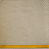 Beige Diamonds Geometric Embroidered Fabric By The Metre, Viscose Embroidered