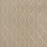 Beige Diamonds Geometric Embroidered Fabric By The Metre