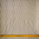 Beige Geometric Embroidered Fabric By The Metre, Viscose Embroidered Fabric