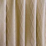 Beige Geometric Embroidered Fabric By The Metre, Viscose Embroidered Fabric