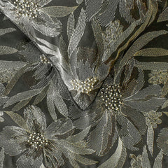 Liana - Jacquard Grey Decorative Bed Runner and Cushion Cover