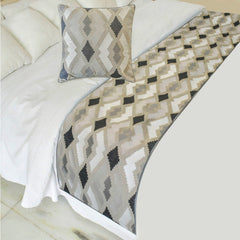 Thread Tale Decorative Bed Runner and Cushion Cover