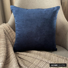 Velvet Blue Jules - Blue Velvet Decorative Euro Sham