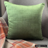 Velvet Emerald Jules - Emerald Green Velvet Decorative Euro Sham