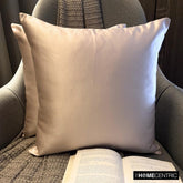 Light Pink Satin Throw Pillow Cover - Light Pink Slub Satin