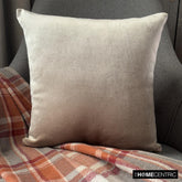 Velvet Ivory Jules - Ivory Velvet Decorative Euro Sham