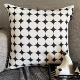 Black And White Cotton Throw Pillow Cover - Mono Muse