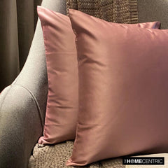 Muave Satin Throw Pillow Cover - Muave Slub Satin