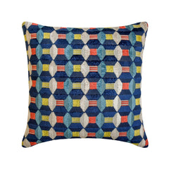 Blue Shapes Throw Cushion Cover