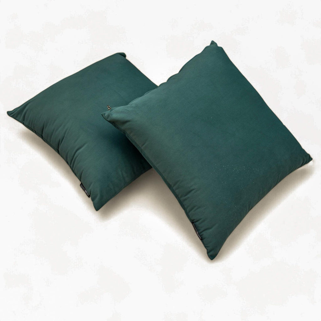 Teal Green Plain Velvet Throw Cushion Cover - Teal Green Velvet