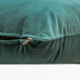 Teal Green Plain Velvet Throw Cushion Cover - Teal Green Velvet