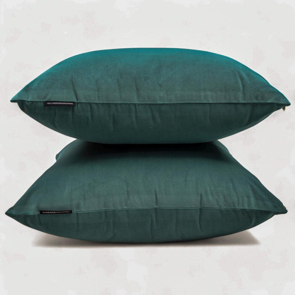 Teal Green Velvet Lumbar Cushion Cover Pack of 2 - Teal Green Velvet Dream