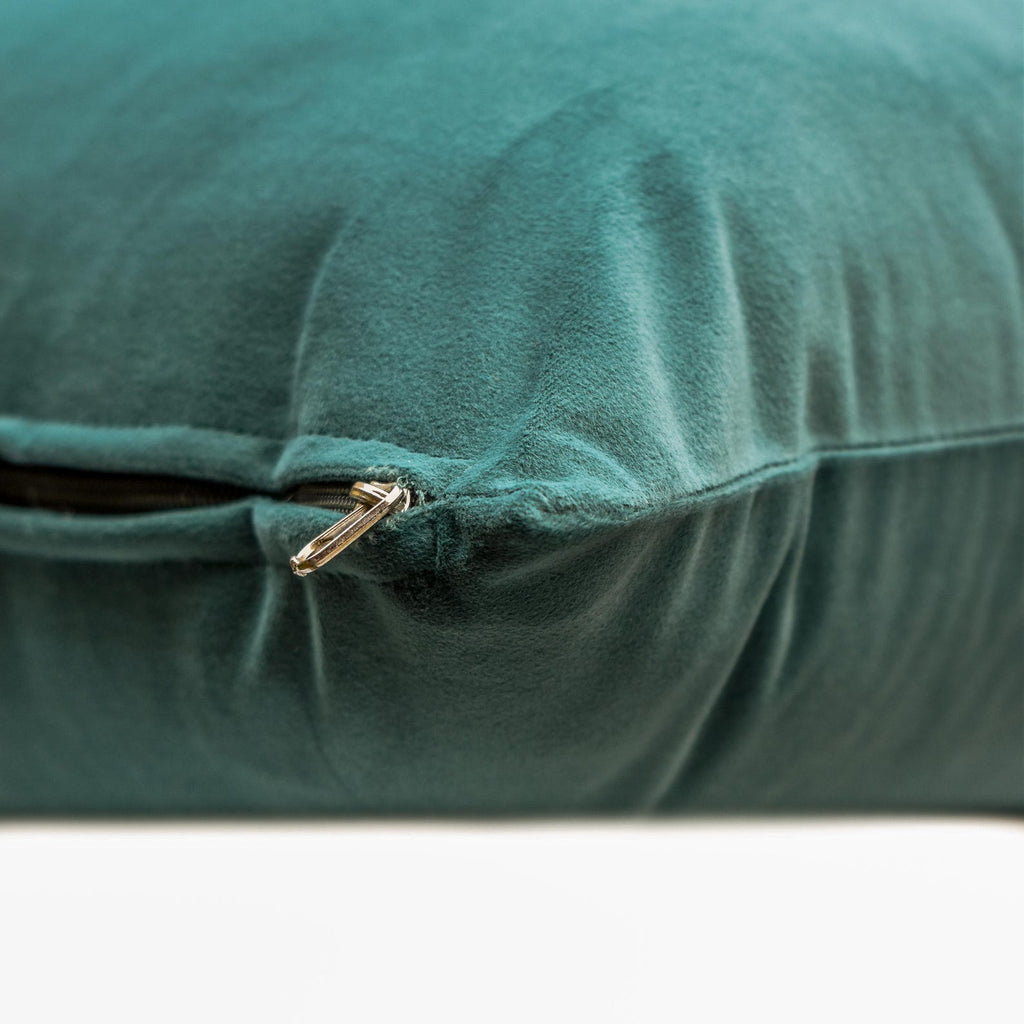 Teal Green Velvet Lumbar Cushion Cover Pack of 2 - Teal Green Velvet Dream