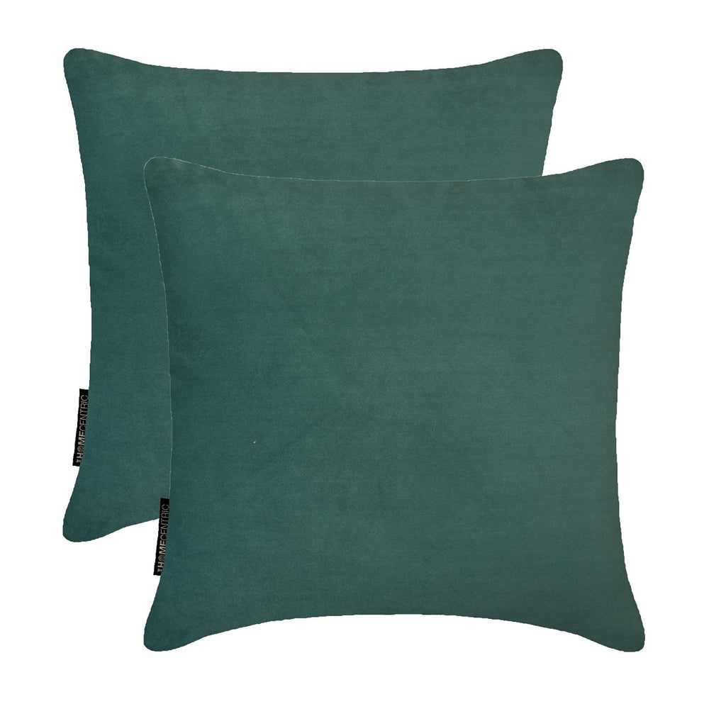 Teal Green Velvet Throw Cushion Cover