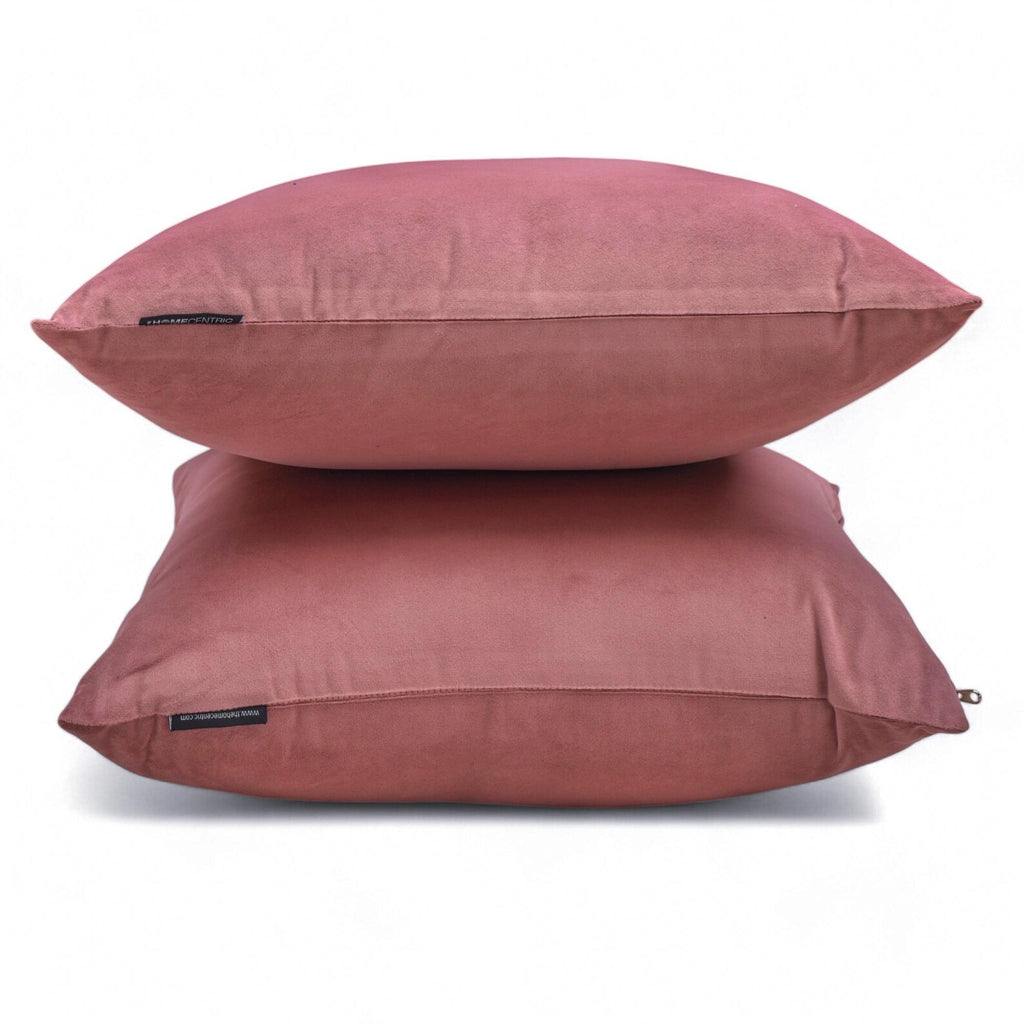 Blush Pink Plain Velvet Throw Cushion Cover - Blush Pink Velvet
