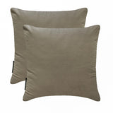 Taupe Plain Velvet Throw Cushion Cover - Taupe Velvet