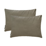 Taupe Velvet Lumbar Cushion Cover Pack of 2 - Taupe Velvet Dream