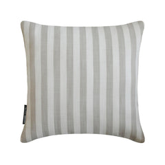 Beige Cotton Throw Cushion Cover - Stripe Plush Beige