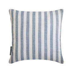 Blue Cotton Throw Cushion Cover - Stripe Plush Blue