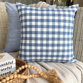 Checkmate Blue Throw Cushion Cover