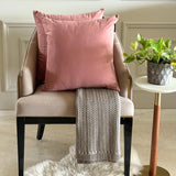 Blush Pink Velvet Throw Cushion Cover