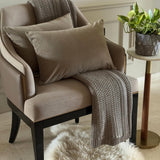 Taupe Velvet Lumbar Cushion Cover Pack of 2 - Taupe Velvet Dream