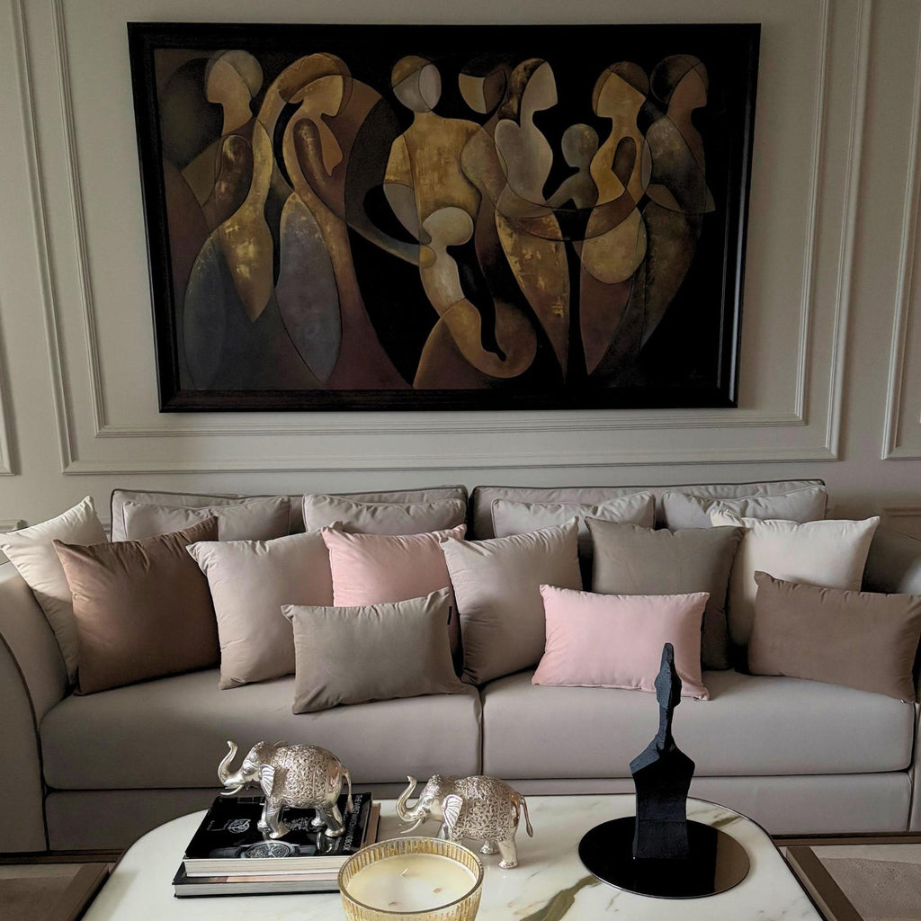 Taupe Plain Velvet Throw Cushion Cover - Taupe Velvet