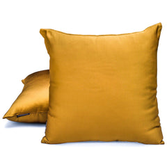Dark Gold Plain Satin Throw Cushion Cover - Dark Gold Slub Satin