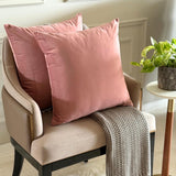 Blush Pink Plain Velvet Throw Cushion Cover - Blush Pink Velvet