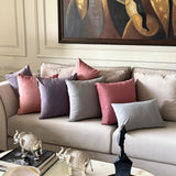 Blush Pink Plain Velvet Throw Cushion Cover - Blush Pink Velvet