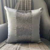 Silver Center - Silver Art Silk Decorative Euro Sham