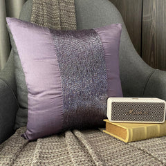 Violet Center - Purple Art Silk Decorative Euro Sham