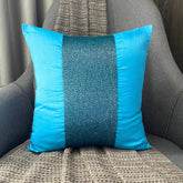 Aqua Center - Aqua Blue Art Silk Decorative Euro Sham