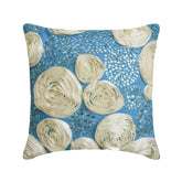 Eternity - Aqua Blue Art Silk Decorative Euro Sham