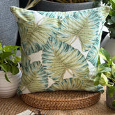 Tropical Breeze - Green Cotton Throw Cushion Cover