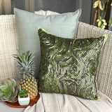 Chlorophyll - Green Art Silk Decorative Euro Sham